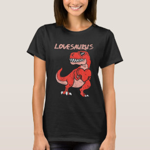 Lovesaurus Trex Dinosaur Heart Cute Valentines Day T-Shirt
