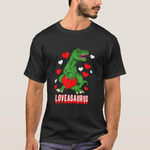 Lovesaurus Valentines Day Cute Dinosaur Boys Kids T-Shirt