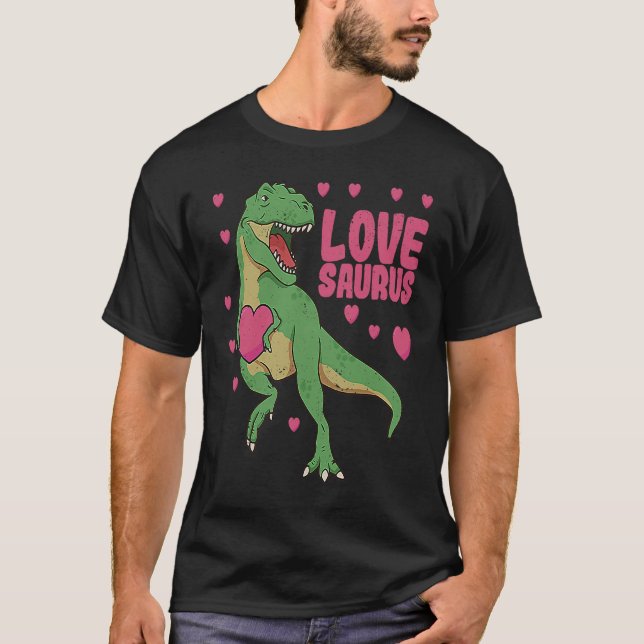 Lovesaurus Valentines Day Dinosaur Trex Valentine  T-Shirt (Front)