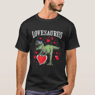 Lovesaurus Valentines Day T Rex Dinosaur Boys Kids T-Shirt