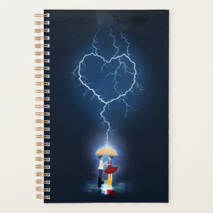 "Lovestruck" Romantic Moment Under an Umbrella Planner