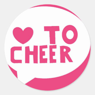 lovetocheer classic round sticker