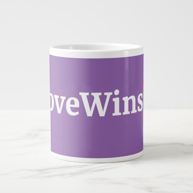 LoveWins Jumbo Coffee Mug (Front)