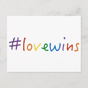#lovewins love wins gay marriage equality pride postcard