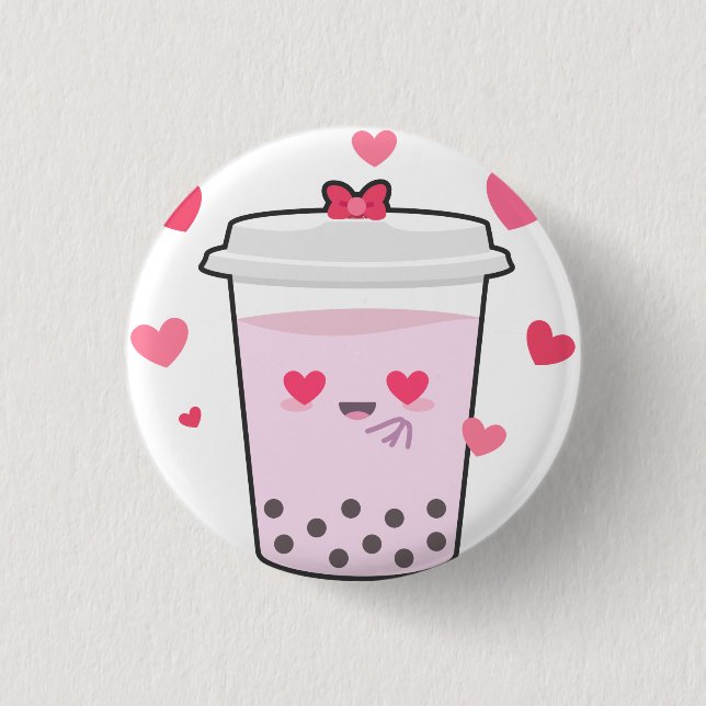 Lovey Dovey Nika Button Pin (Front)