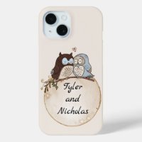 Lovey Dovey Owls Add Names Gift for Girlfriend