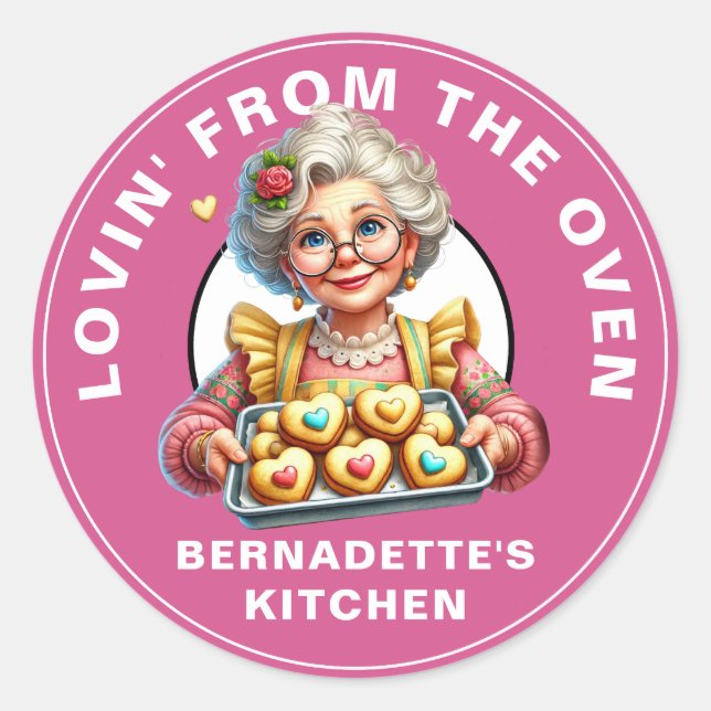 Lovin' From the Oven Classic Round Sticker (Front)