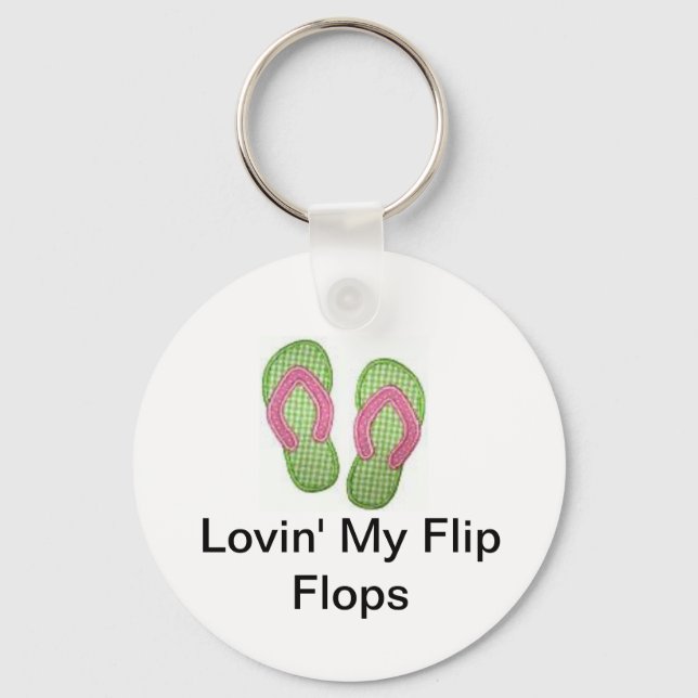 Lovin' My Flip Flops Key Ring (Front)