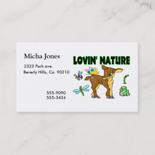 Lovin Nature Animals Business Card