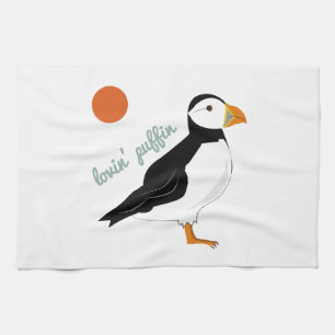 Lovin Puffin Tea Towel