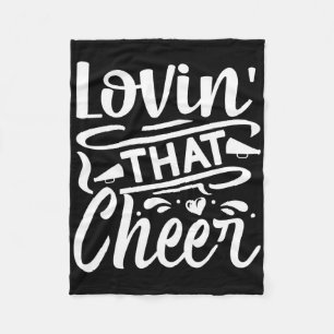 Lovin That Cheer Cheerleader  Fleece Blanket