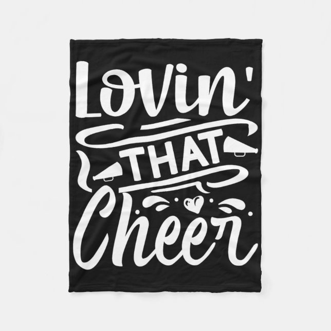 Lovin That Cheer Cheerleader  Fleece Blanket (Front)