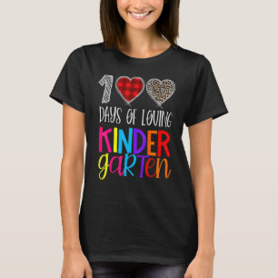 Loving 100 Days of School Kindergarten Teacher Leo T-Shirt