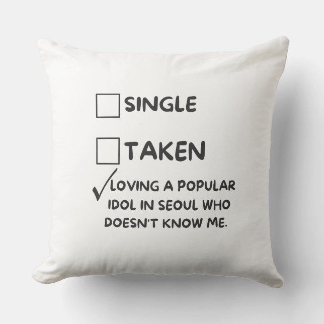 Loving a popular idol in Seoul” Printed Oversized Cushion (Front)