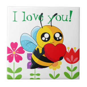Loving Bee Ceramic Tile