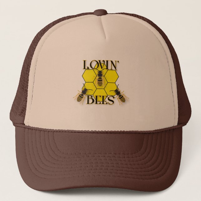Loving bees trucker hat (Front)
