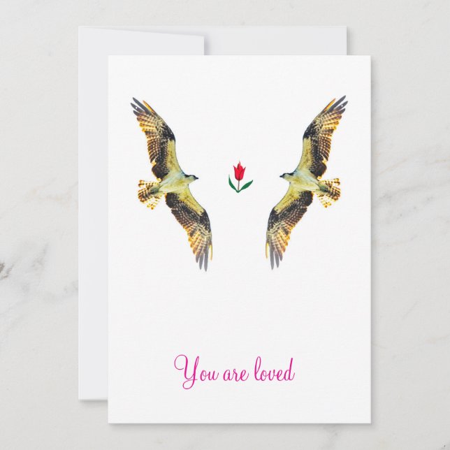 Loving birds. Ospreys  Invitation (Front)