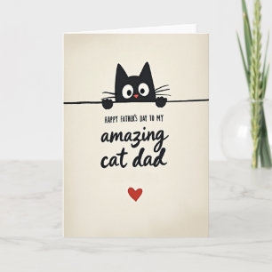 Loving Cat Dad Day Card