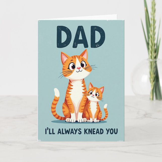 Loving Cat Dad Day Image Card (Front)