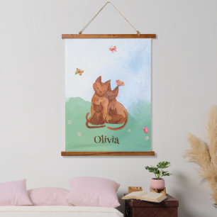 Loving Cat Family Hanging Tapestry