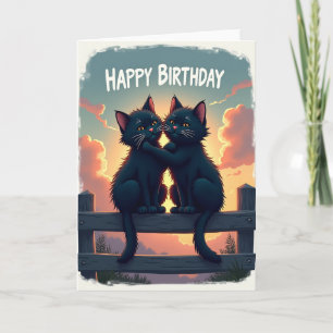 Loving Cat Illustration Card