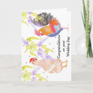 Loving Chicken Congratulations on your wedding day Card