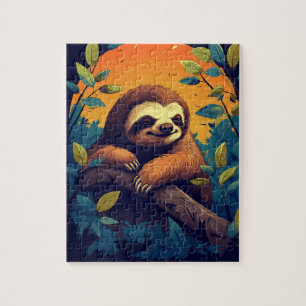 Loving Chillout Sloth Jigsaw Puzzle