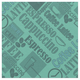 Loving coffee fabric
