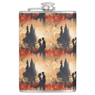 Loving Couple Hip Flask