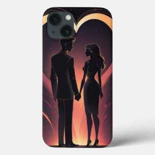 Loving couple illustration art iphone case design