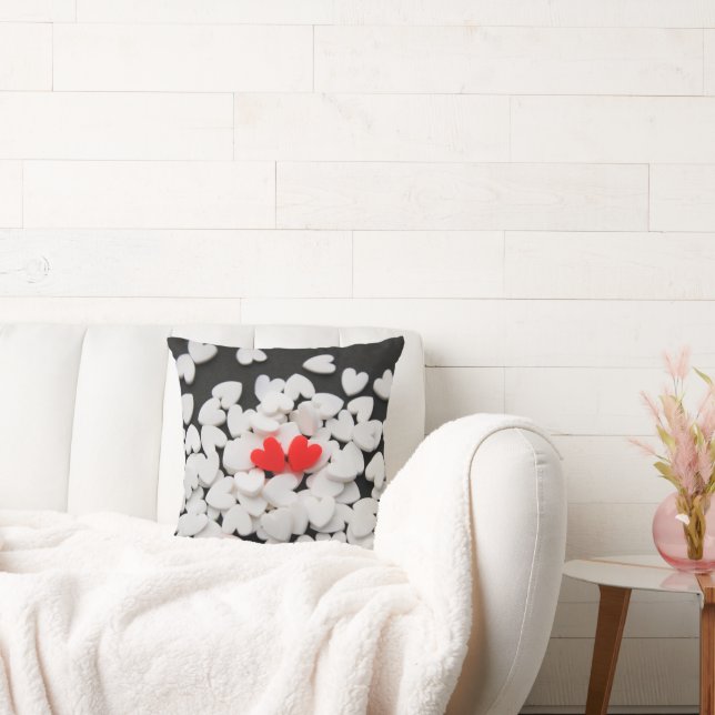 Loving couple of hearts cushion (Couch)