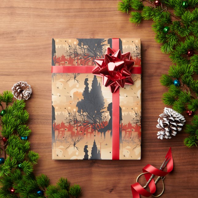 Loving Couple  Wrapping Paper (Holiday Gift)