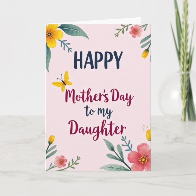 Loving Daughters Day Message Card (Front)