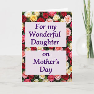 Loving Daughters Day Roses Card