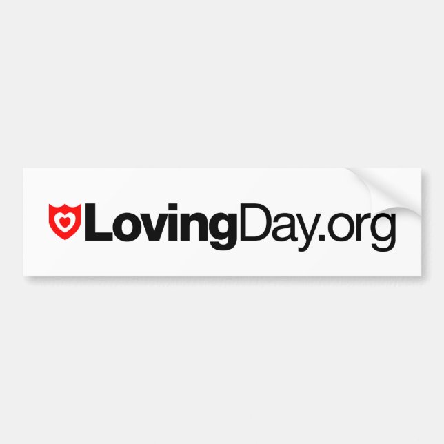 Loving Day Bumper Sticker in White (Front)