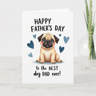 Loving Dog Fathers Day Hearts Card