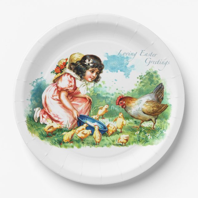 Loving Easter Greetings Paper Plate (Front)