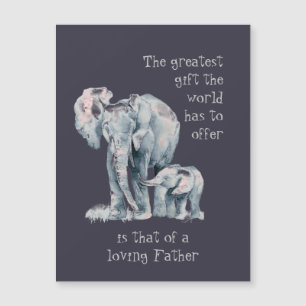Loving Elephant Father & Baby Animal Quote
