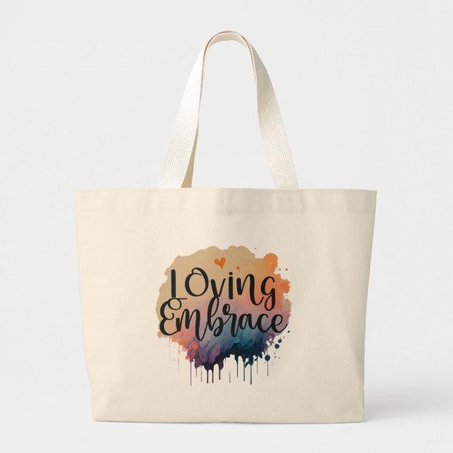 Loving Embrace Large Tote Bag (Front)