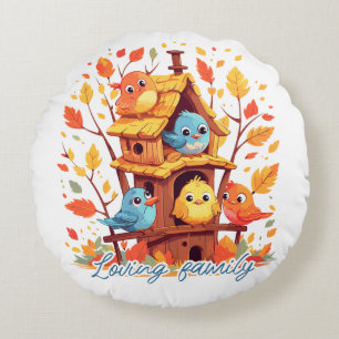 Loving family round cushion