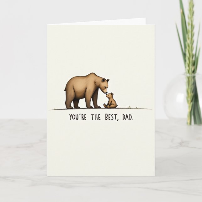 Loving Fathers Day Bear Card (Front)