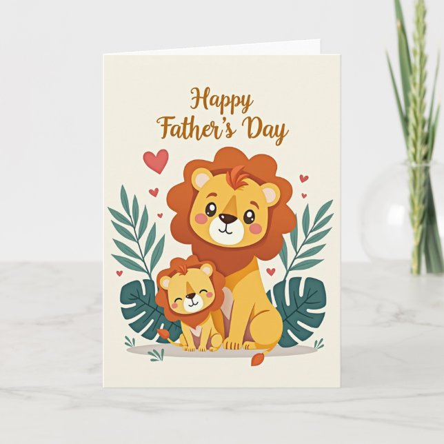 Loving Fathers Day Feline Card (Front)