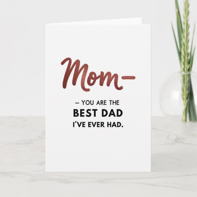 Loving Fathers Day Metallic Card (Front)