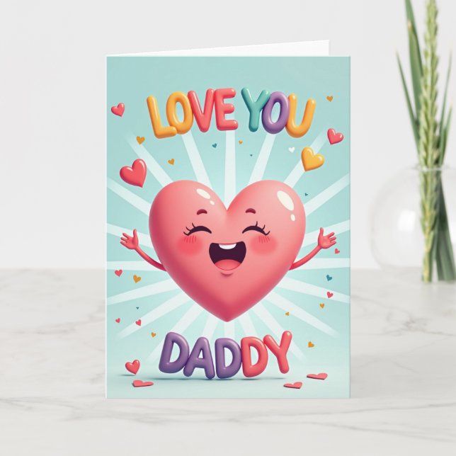 Loving Fathers Day Rays Card (Front)