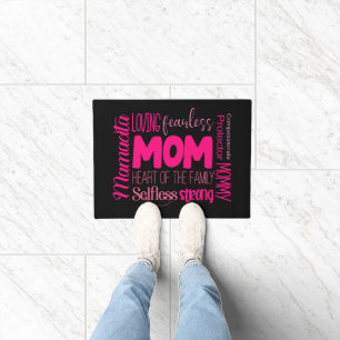 Loving Fearless Mum Heart of the Family Doormat