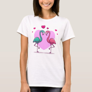 Loving Flamingo Valentine's Day Gift T-Shirt