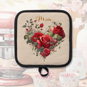 Loving Floral Heart Pot Holder
