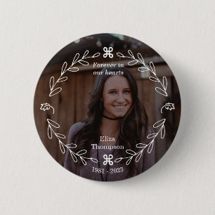 Loving Florals Memorial 6 Cm Round Badge