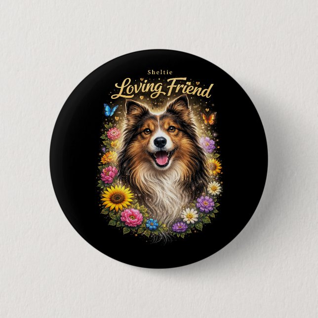 Loving Friend 6 Cm Round Badge (Front)