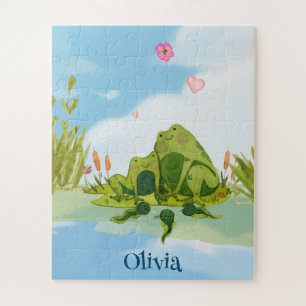 Loving Frog Family Jigsaw Puzzle